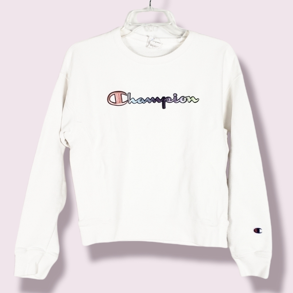 CHAMPION x SOULCYCLE collab sweatshirt rainbow
